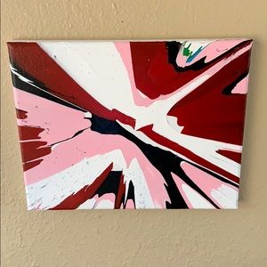 Original 8x10 acrylic spin art on canvas